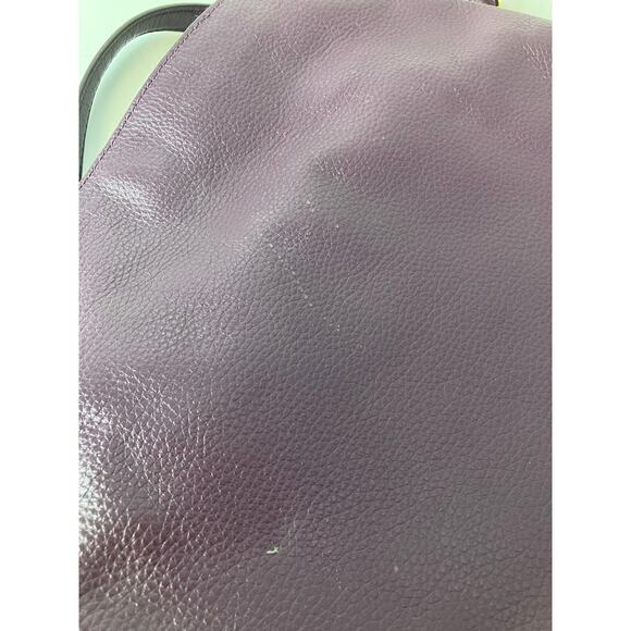 MICHAEL KORS LARGE DARK PURPLE PEBBLED LEATHER SHOULDER BAG - Picture 16 of 16